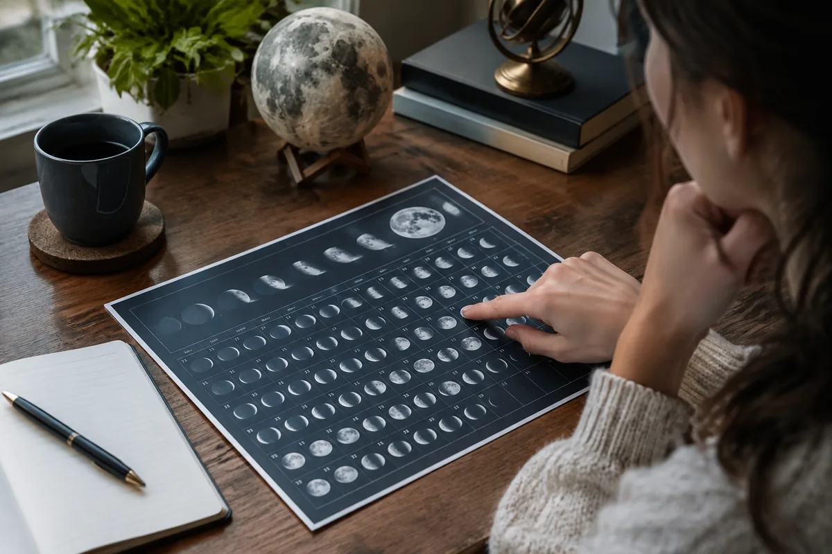 Comment lire un calendrier lunaire pour connaître les phases de la Lune